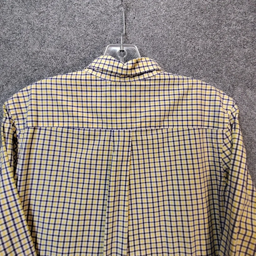 Ralph Lauren Mens Dress Shirt Yellow XL Check Long Sleeve Button Down Collared